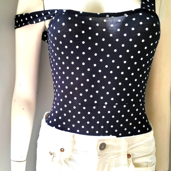 BRAND NEW! Nasty Gal Polka-dot Bodysuit - Picture 4 of 7